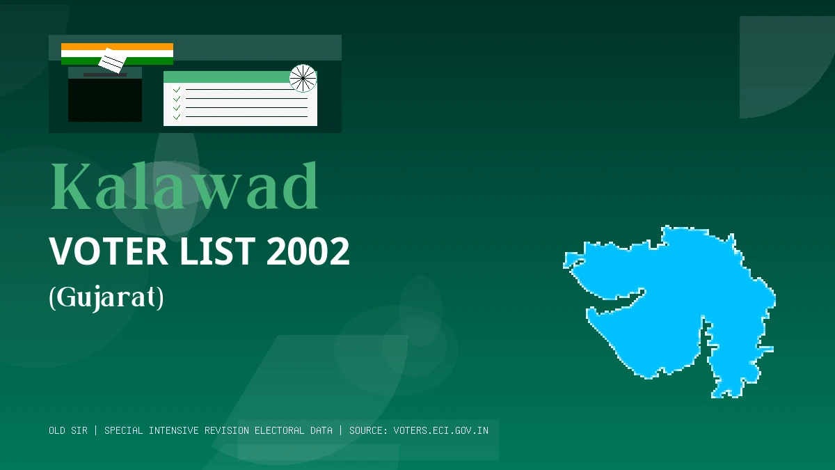 Kalawad Voter List 2002 PDF Download Gujarat