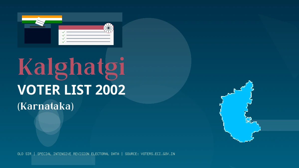 Kalghatgi Voter List 2002 PDF Download Karnataka