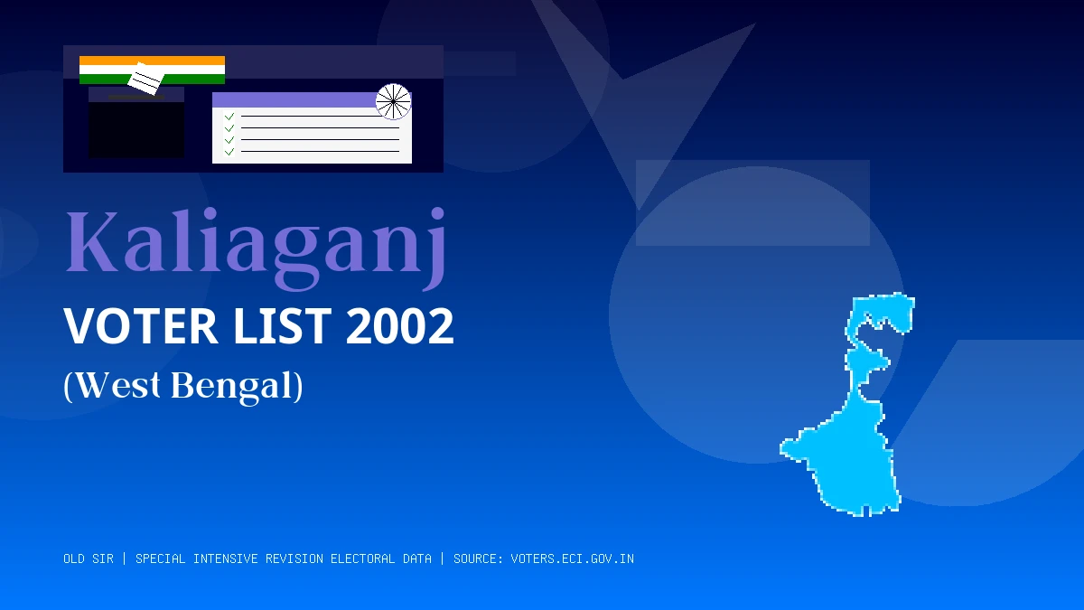 Kaliaganj Voter List 2002 PDF Download West Bengal