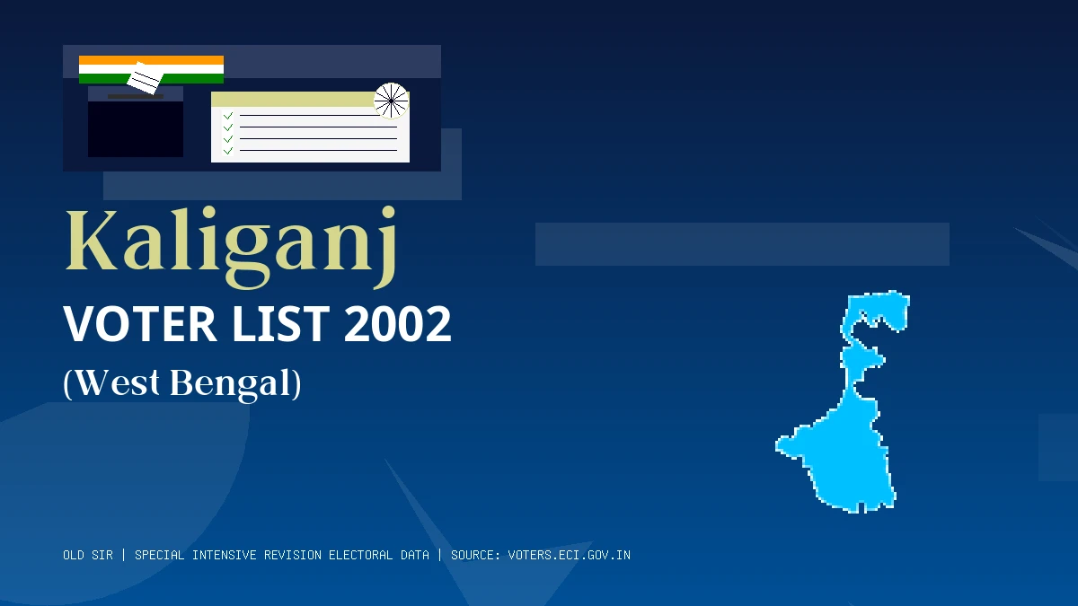 Kaliganj Voter List 2002 PDF Download West Bengal
