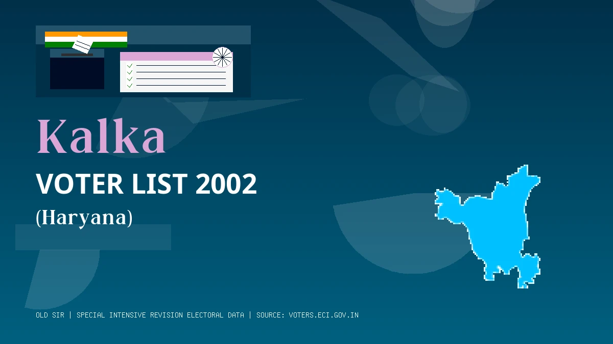 Kalka Voter List 2002 PDF Download Haryana