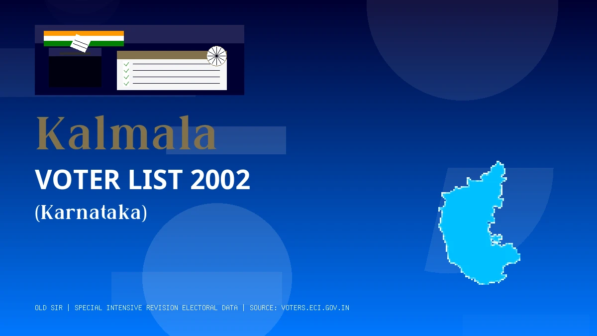 Kalmala Voter List 2002 PDF Download Karnataka