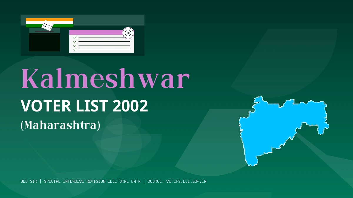 Kalmeshwar Voter List 2002 PDF Download Maharashtra