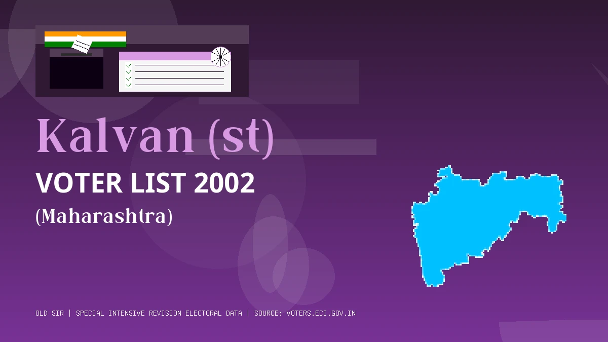 Kalvan (st) Voter List 2002 PDF Download Maharashtra