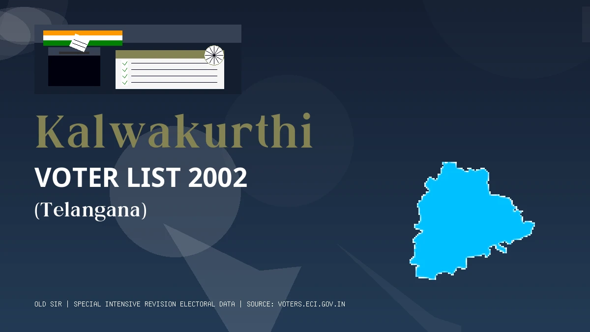 Kalwakurthi Voter List 2002 PDF Download Telangana