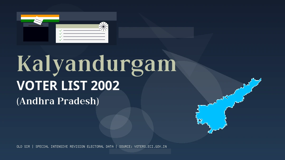 Kalyandurgam Voter List 2002 PDF Download Andhra Pradesh