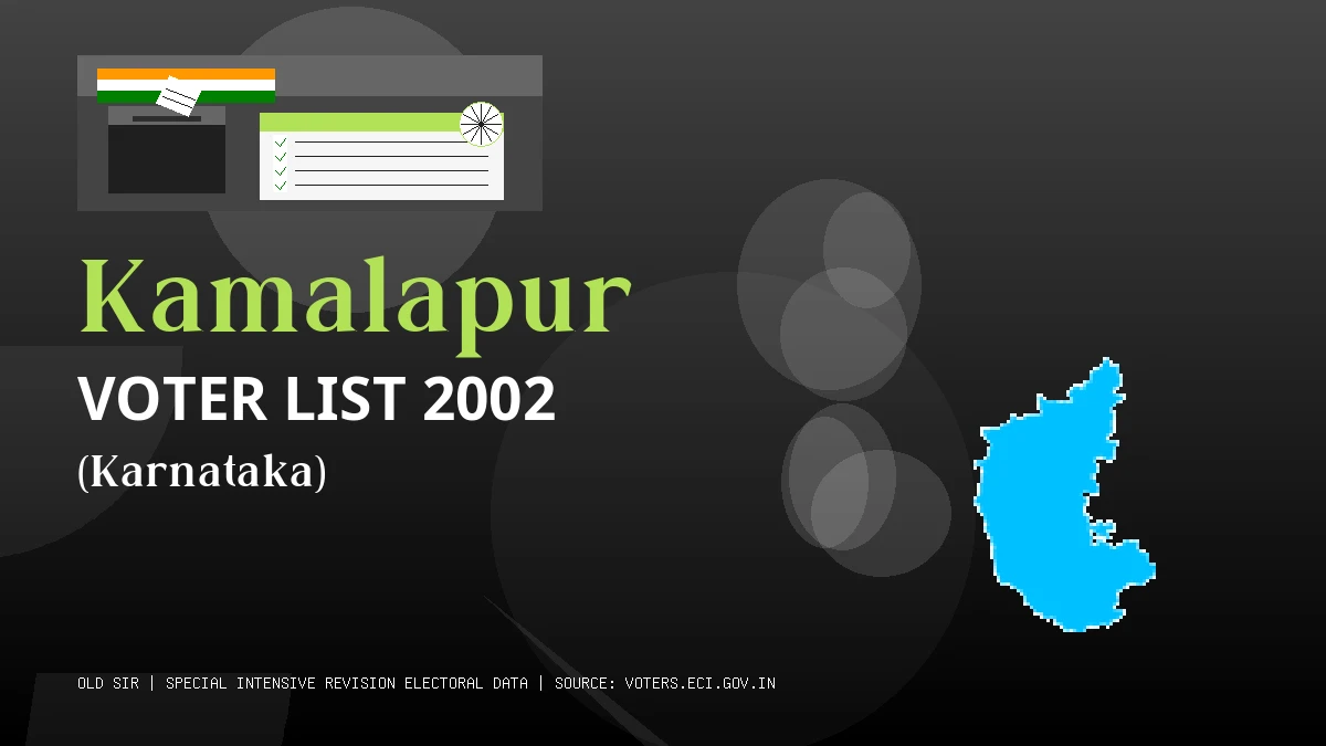 Kamalapur Voter List 2002 PDF Download Karnataka