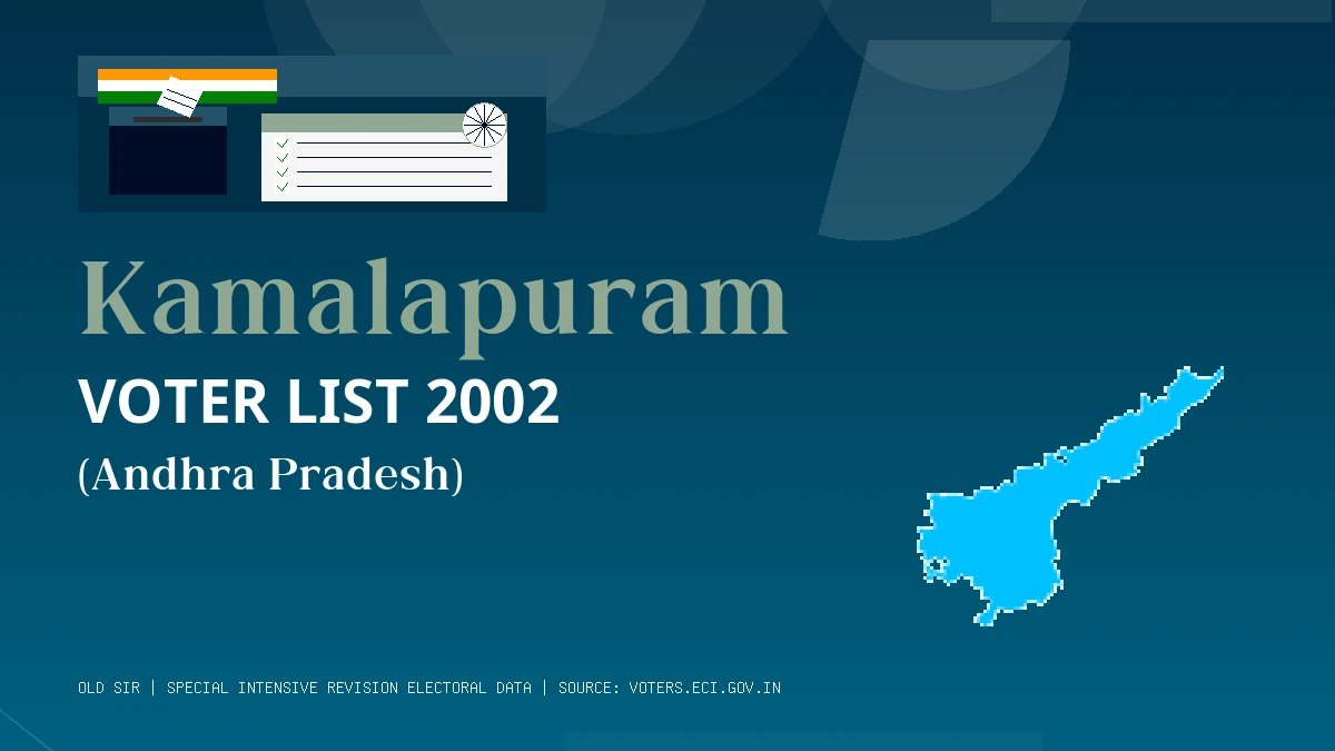 Kamalapuram Voter List 2002 PDF Download Andhra Pradesh
