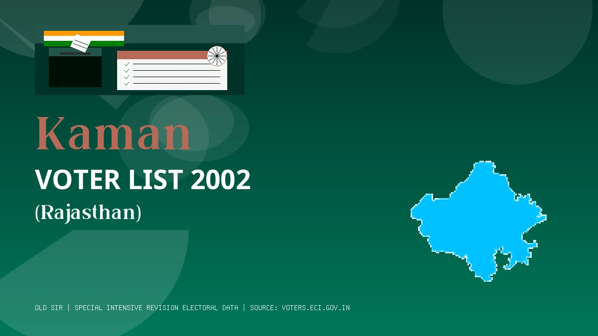 Kaman Voter List 2002 PDF Download Rajasthan