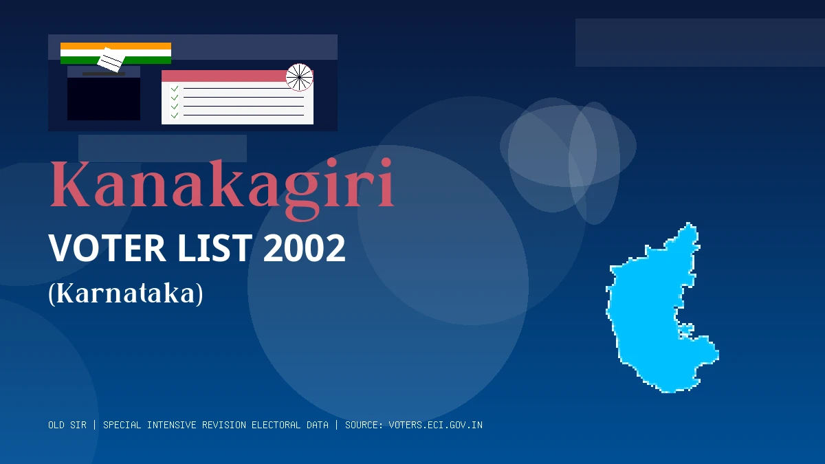 Kanakagiri Voter List 2002 PDF Download Karnataka