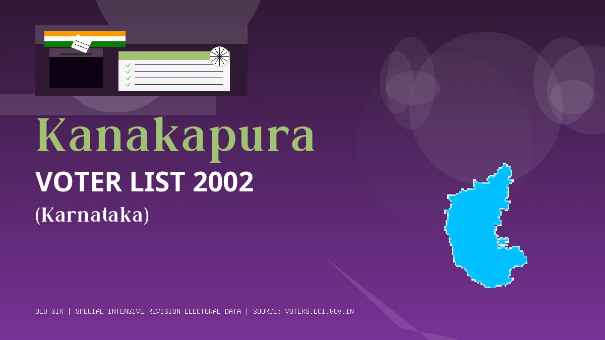 Kanakapura Voter List 2002 PDF Download Karnataka