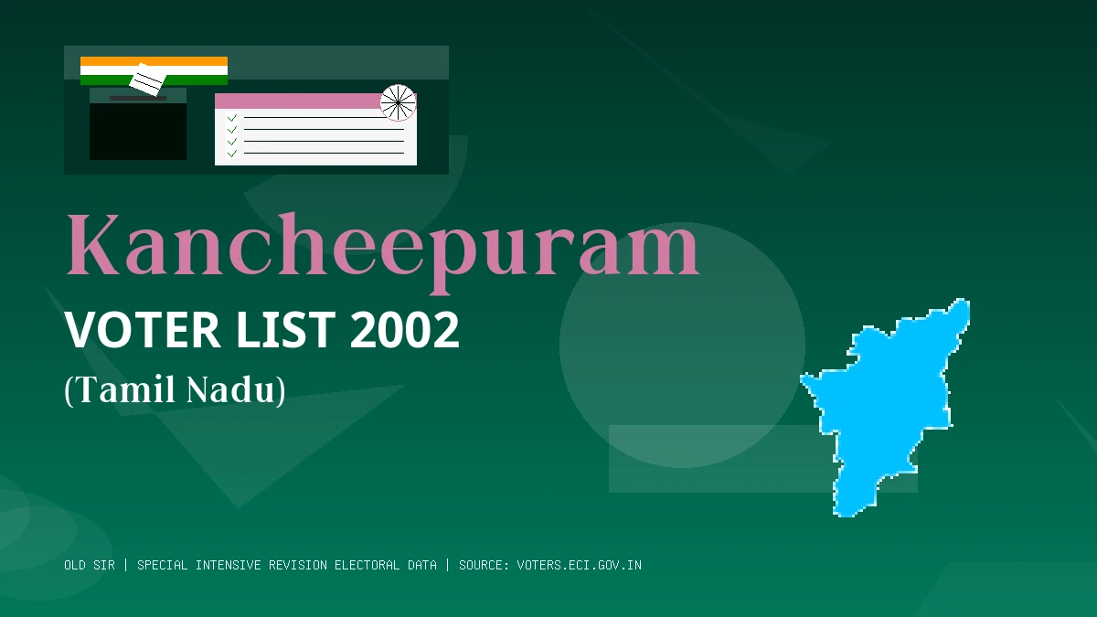 Kancheepuram Voter List 2002 PDF Download Tamil Nadu