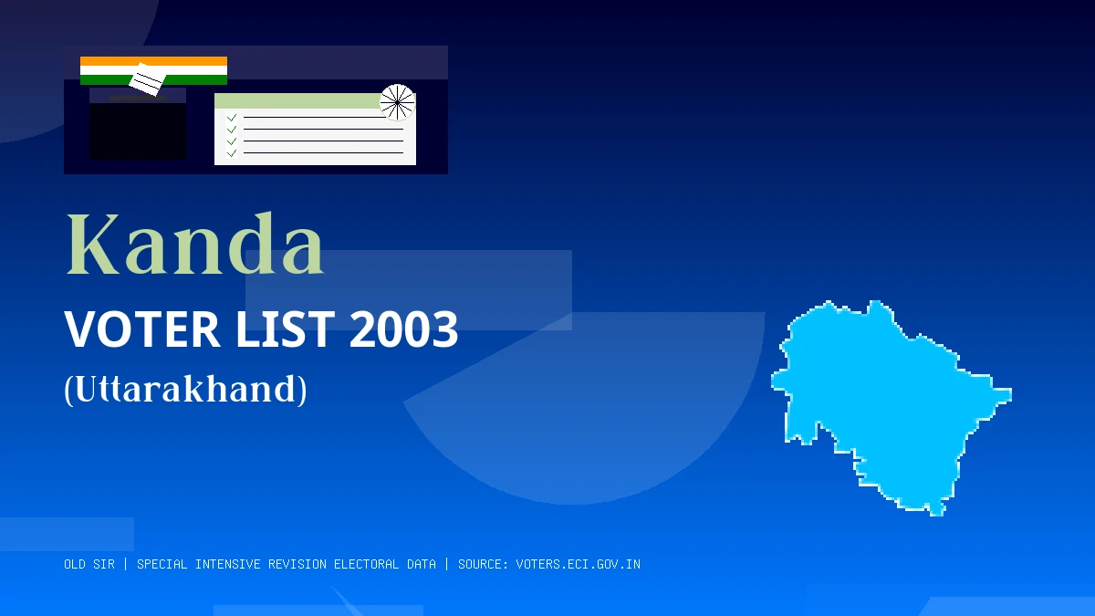 Kanda Voter List 2003 PDF Download Uttarakhand