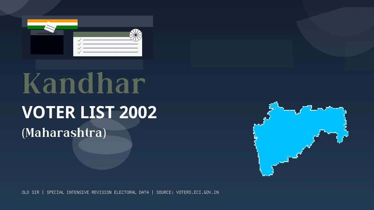 Kandhar Voter List 2002 PDF Download Maharashtra