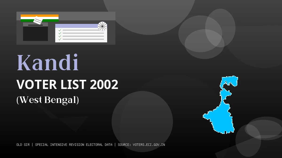 Kandi Voter List 2002 PDF Download West Bengal