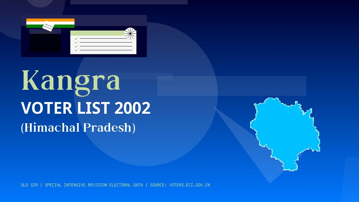 Kangra Voter List 2002 PDF Download Himachal Pradesh