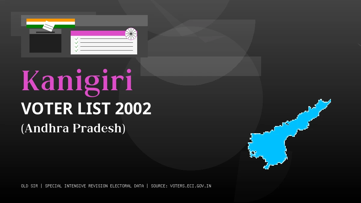 Kanigiri Voter List 2002 PDF Download Andhra Pradesh