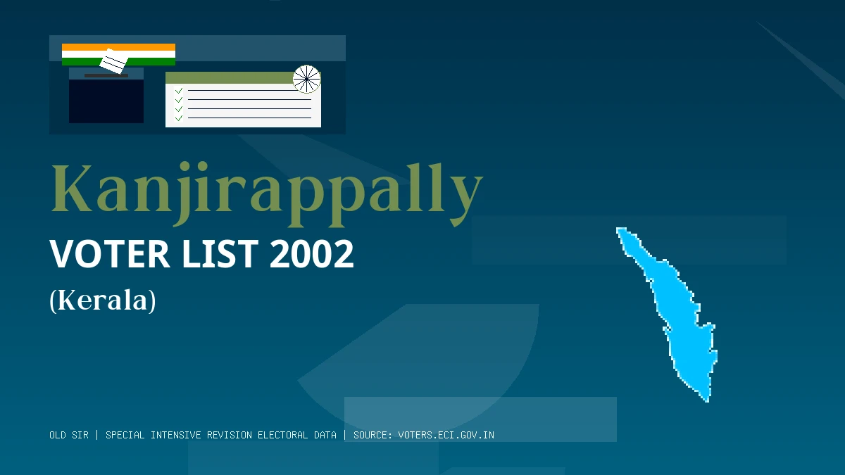 Kanjirappally Voter List 2002 PDF Download Kerala