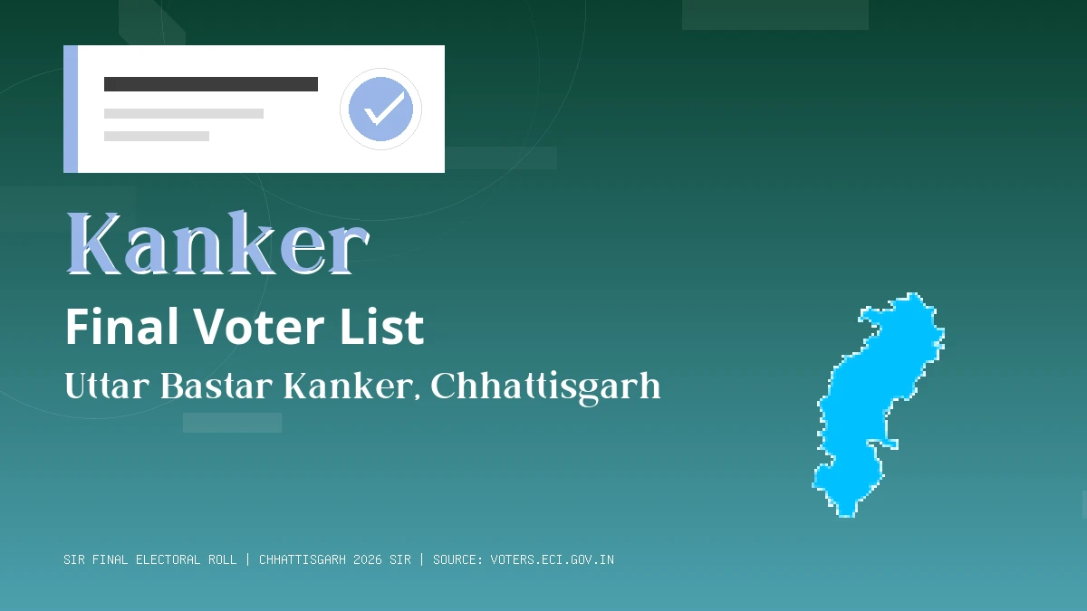 Kanker Final Voter List Chhattisgarh