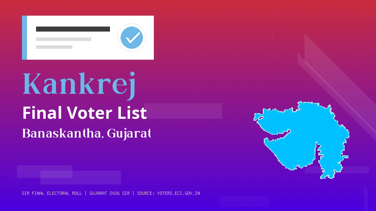 Kankrej Final Voter List Gujarat