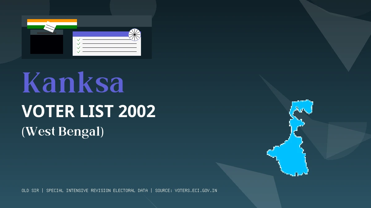 Kanksa Voter List 2002 PDF Download West Bengal