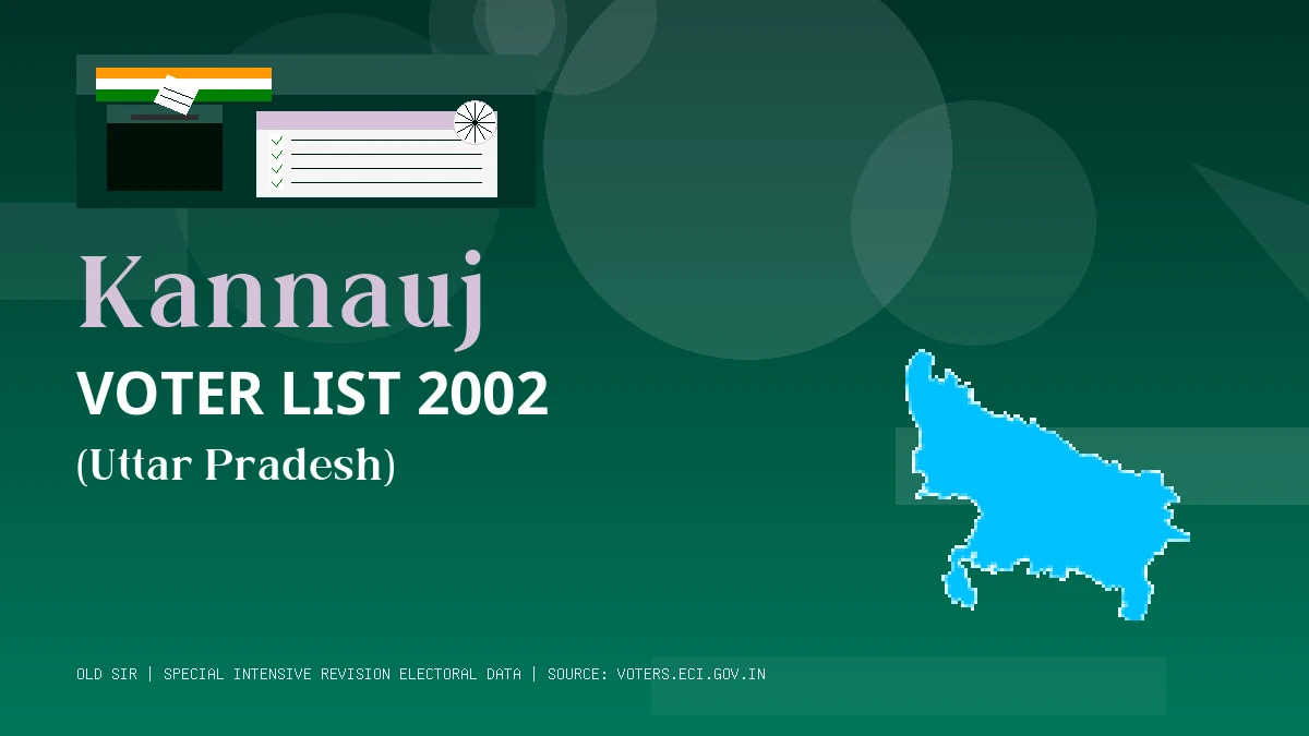 Kannauj Voter List 2002 PDF Download Uttar Pradesh