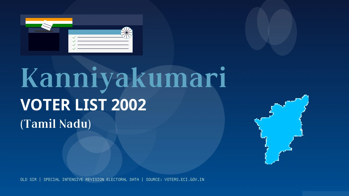 Kanniyakumari Voter List 2002 PDF Download Tamil Nadu