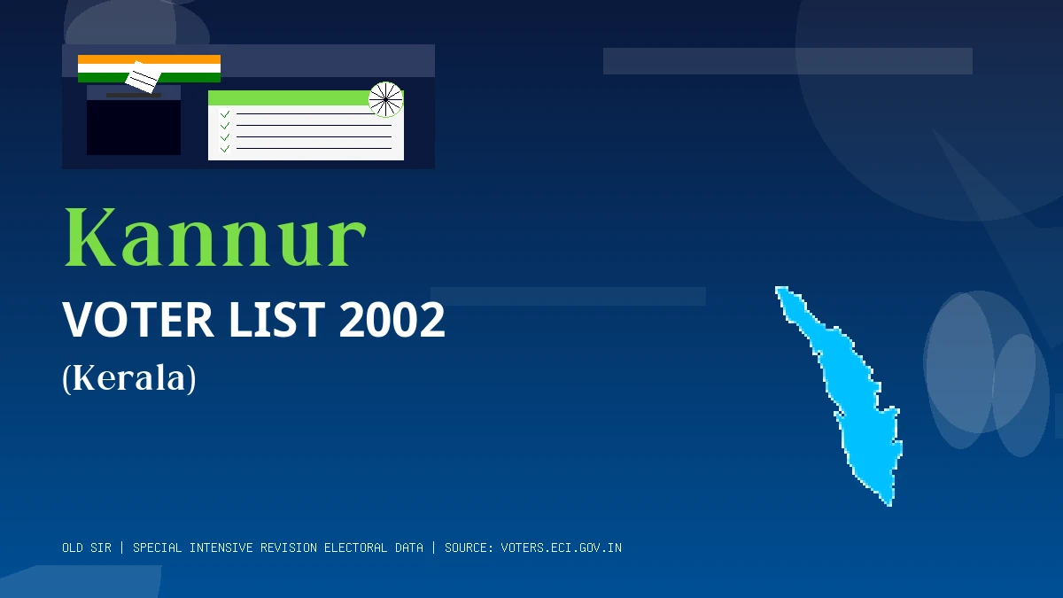 Kannur Voter List 2002 PDF Download Kerala