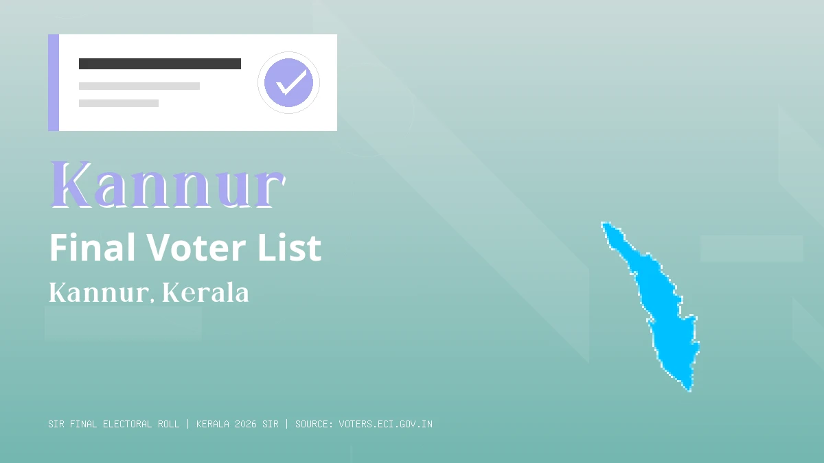 Kannur Final Voter List Kerala