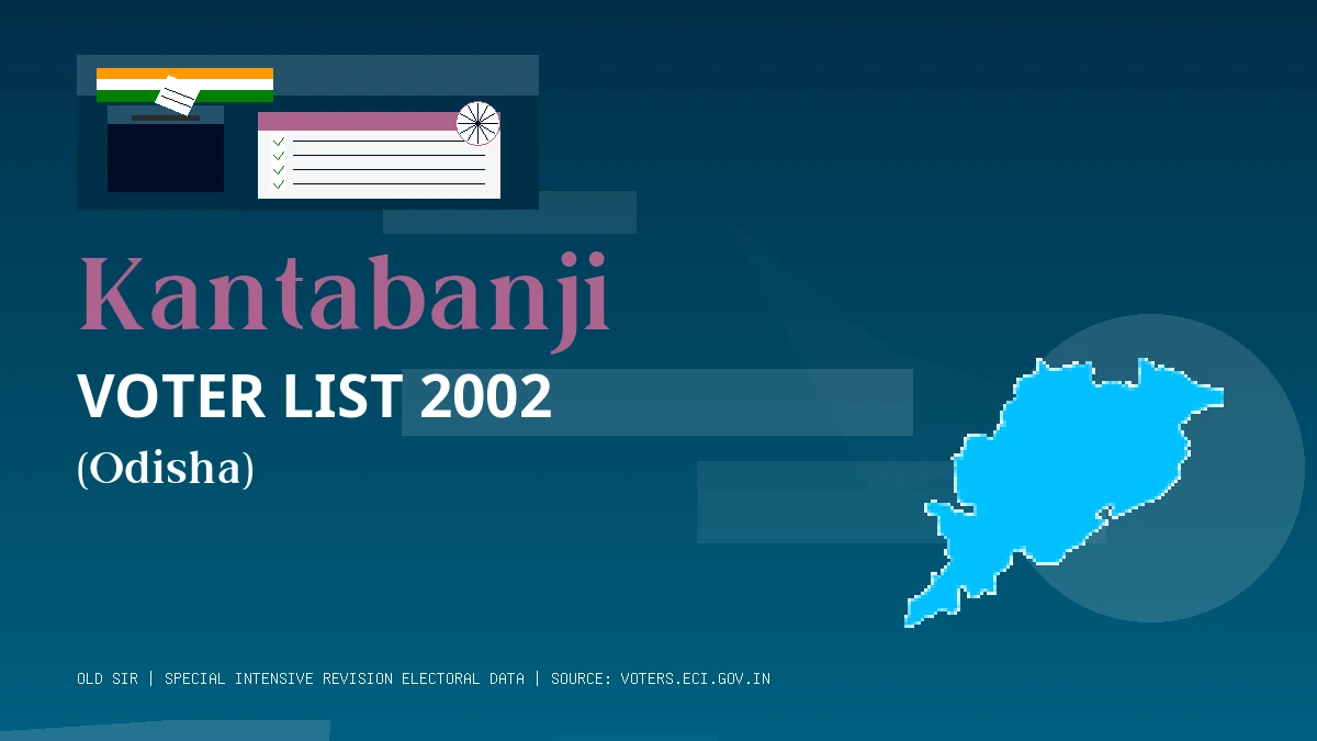 Kantabanji Voter List 2002 PDF Download Odisha