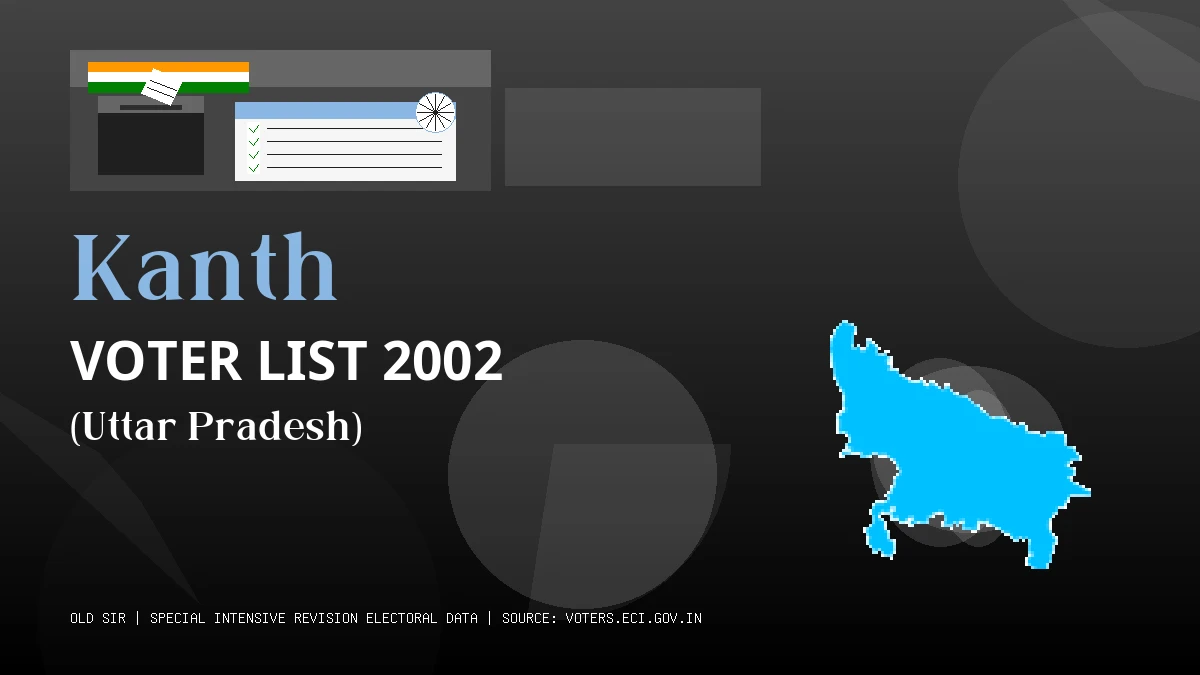 Kanth Voter List 2002 PDF Download Uttar Pradesh