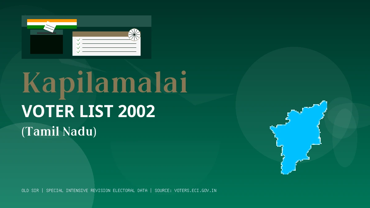 Kapilamalai Voter List 2002 PDF Download Tamil Nadu