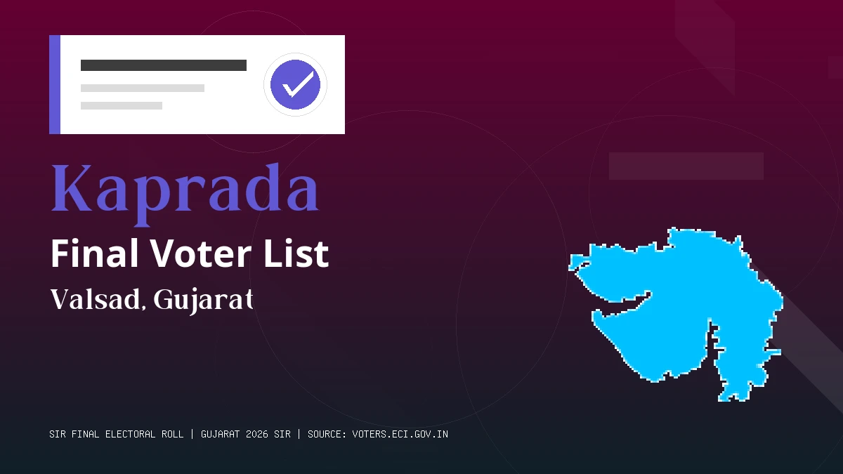 Kaprada Final Voter List Gujarat