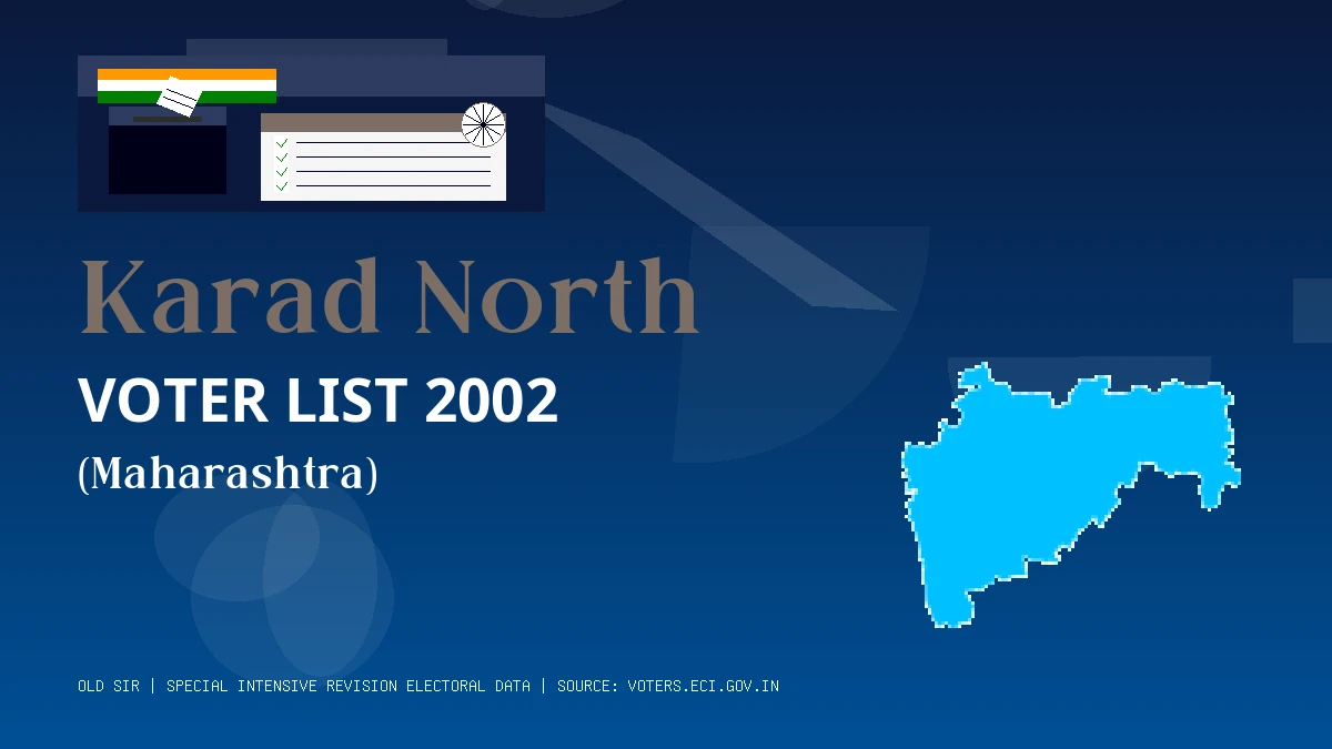 Karad North Voter List 2002 PDF Download Maharashtra