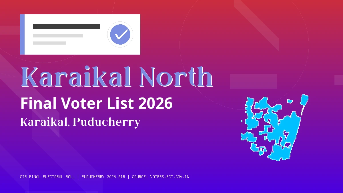 Karaikal North Final Voter List 2026 Puducherry