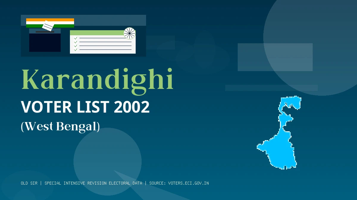 Karandighi Voter List 2002 PDF Download West Bengal
