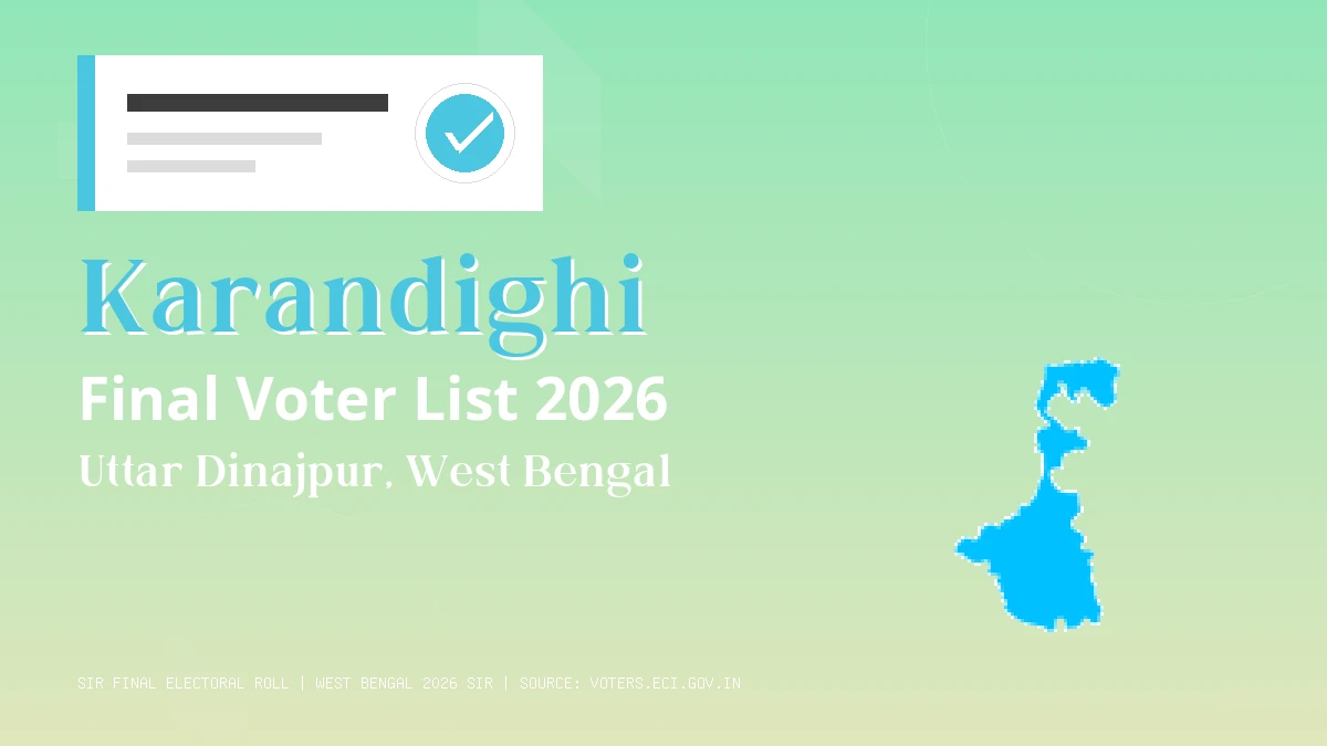 Karandighi Final Voter List 2026 West Bengal