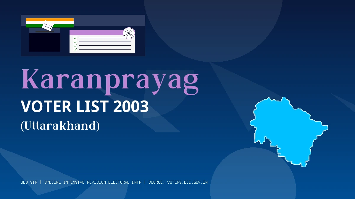Karanprayag Voter List 2003 PDF Download Uttarakhand