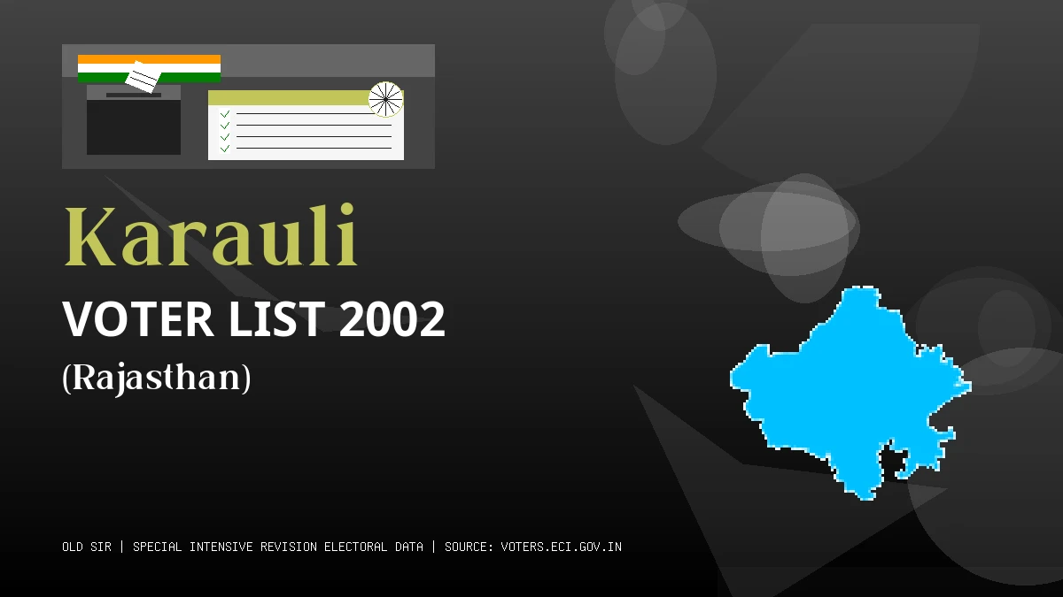 Karauli Voter List 2002 PDF Download Rajasthan