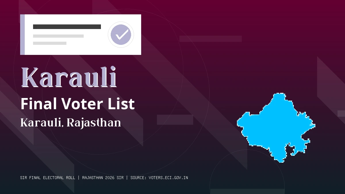 Karauli Final Voter List Rajasthan