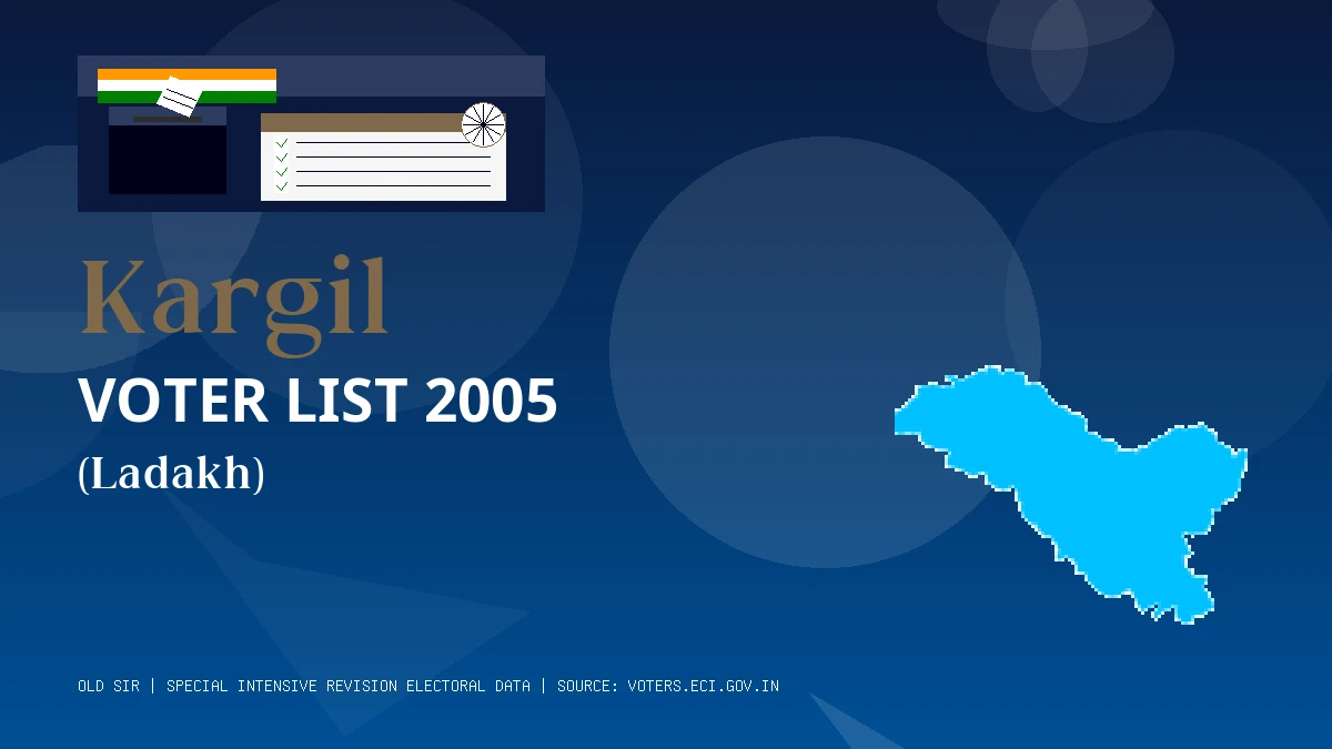 Kargil Voter List 2005 PDF Download Ladakh