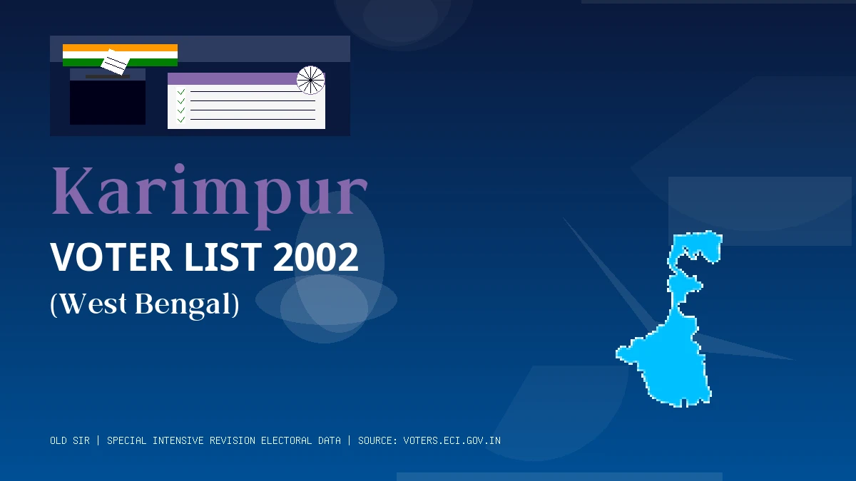 Karimpur Voter List 2002 PDF Download West Bengal