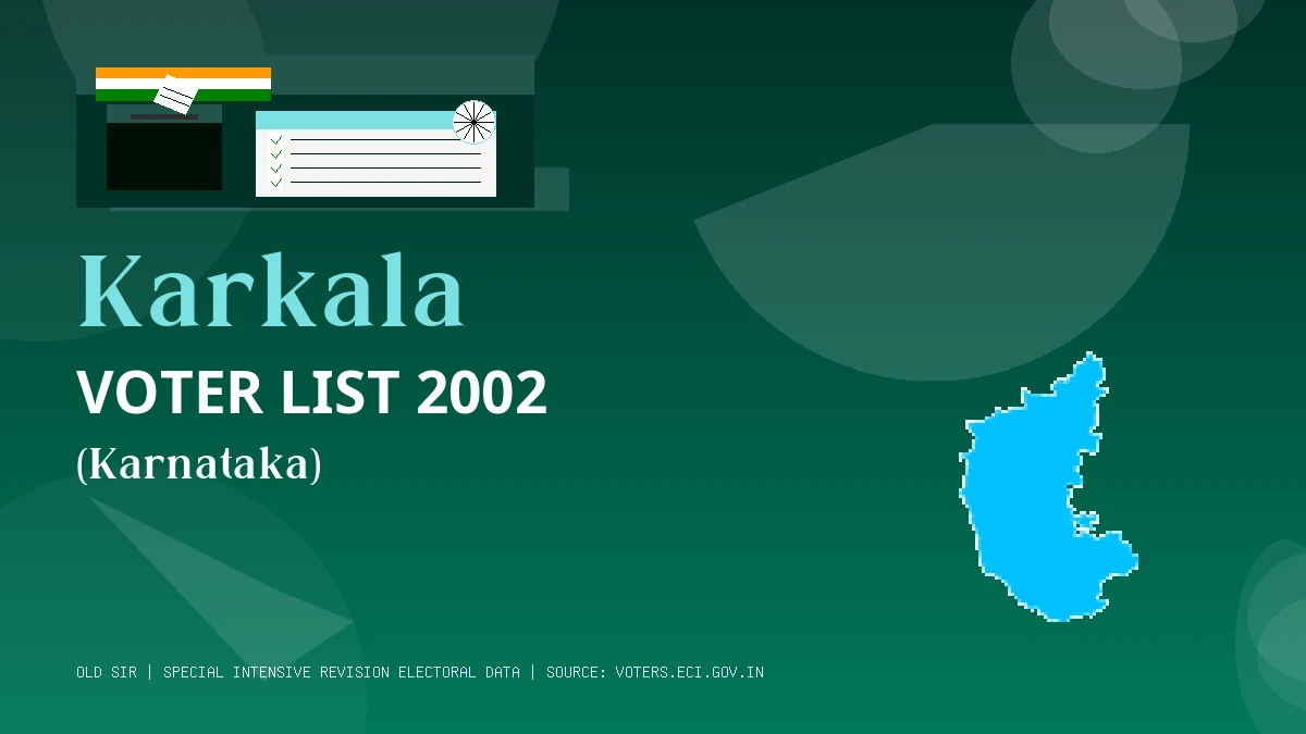 Karkala Voter List 2002 PDF Download Karnataka