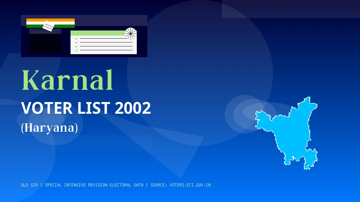 Karnal Voter List 2002 PDF Download Haryana
