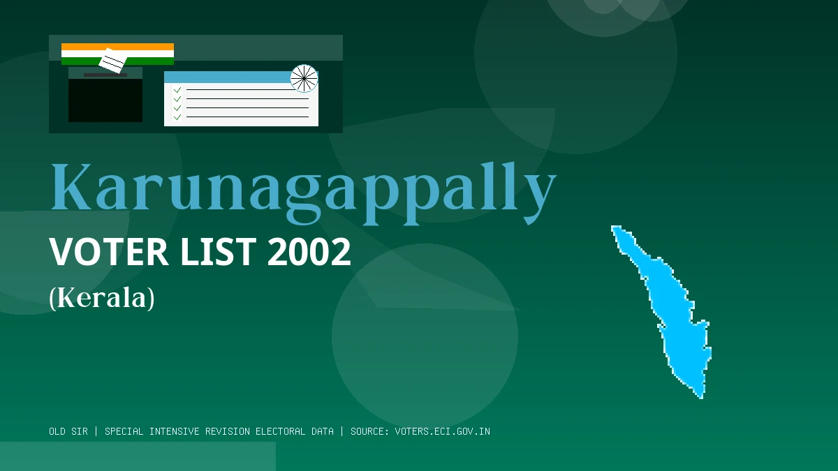 Karunagappally Voter List 2002 PDF Download Kerala