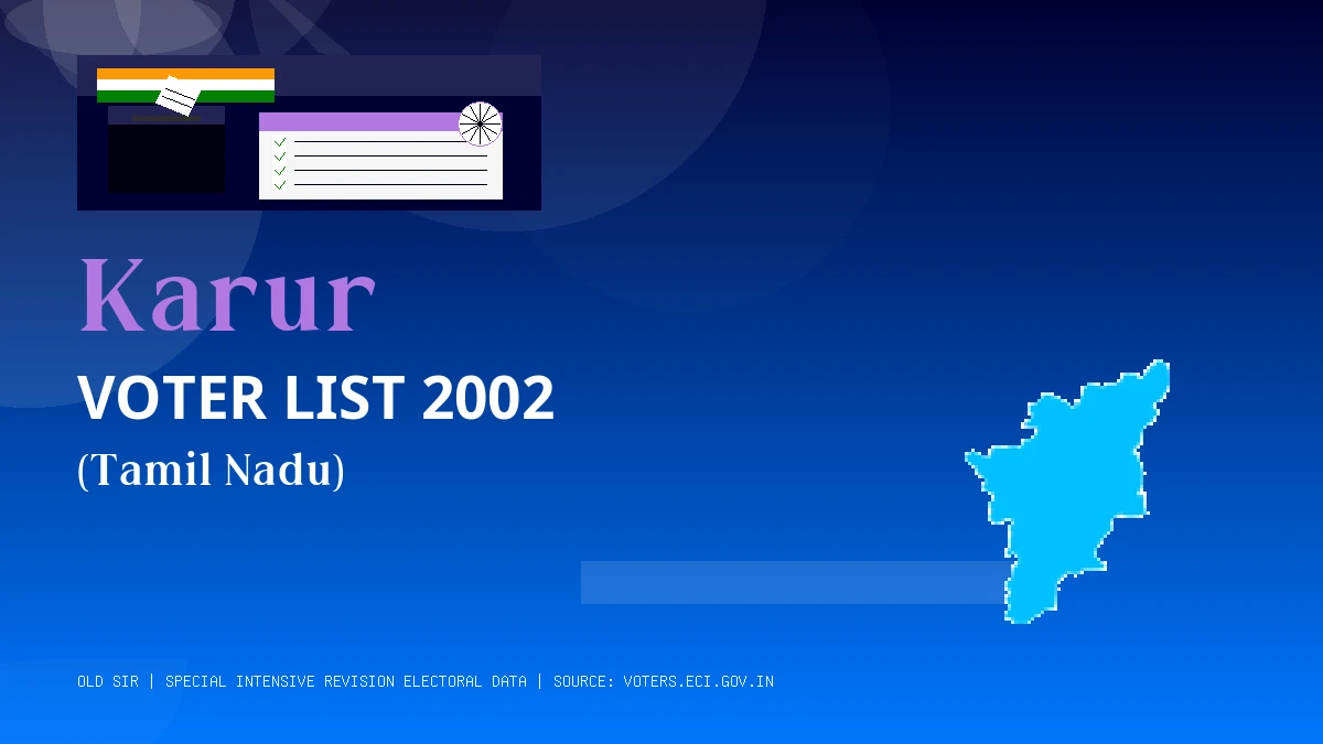 Karur Voter List 2002 PDF Download Tamil Nadu