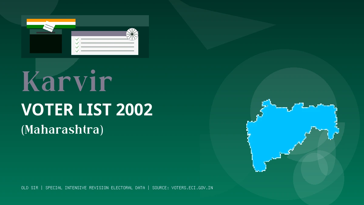 Karvir Voter List 2002 PDF Download Maharashtra