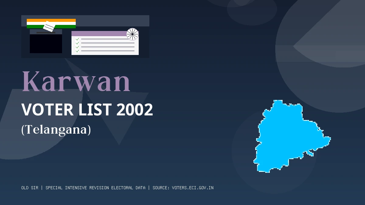 Karwan Voter List 2002 PDF Download Telangana