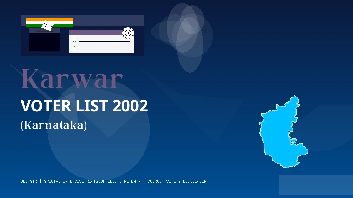 Karwar Voter List 2002 PDF Download Karnataka