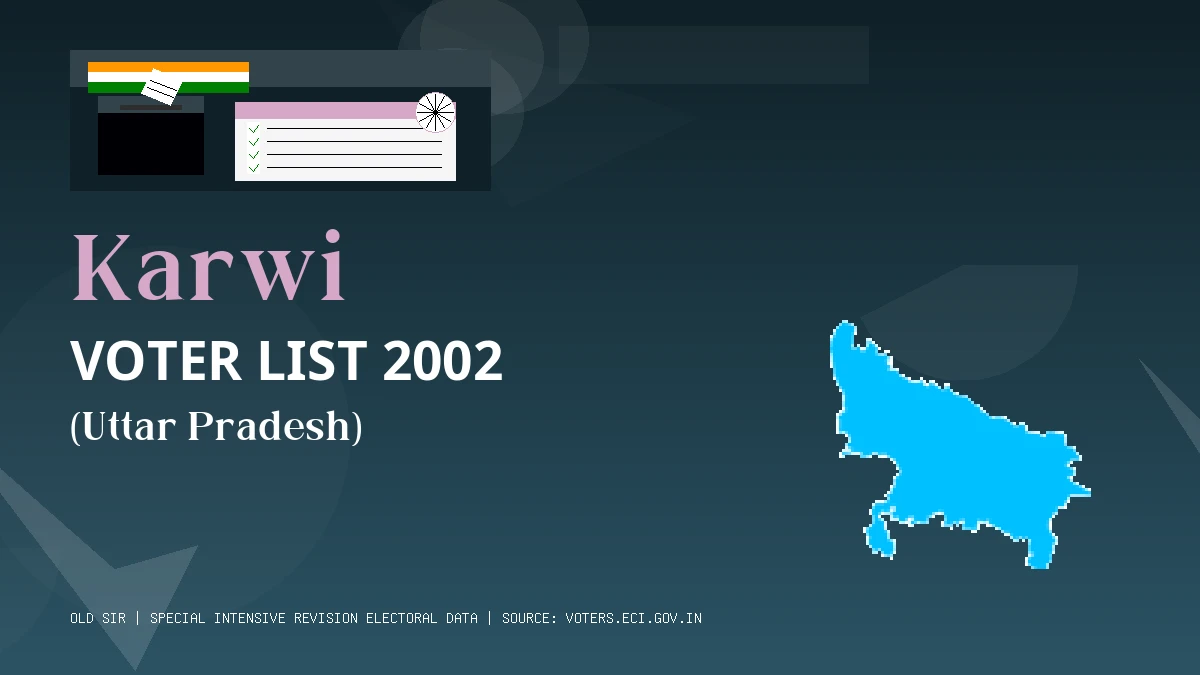 Karwi Voter List 2002 PDF Download Uttar Pradesh